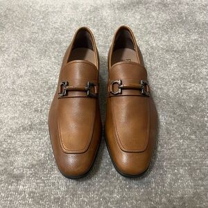 Men’s Salvatore Ferragamo ‘Benford’ Brown Leather Loafers Size US 8.5